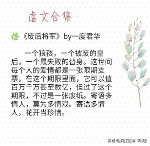 ​「推文」超级虐文合集-虐得心疼，集美们能坚持看下几本